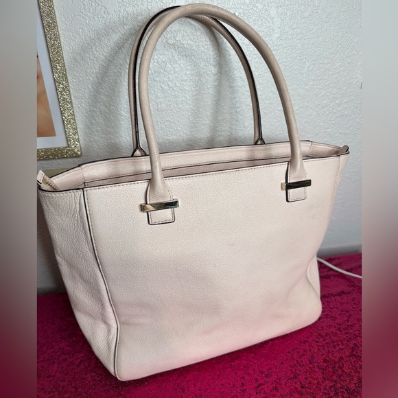 KATE SPADE ♠️ Light Blush Pink/Ivory Satchel Purse, Dual Handles, Gold Hardware💓 - Picture 6 of 17